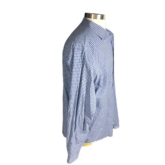 Cremieux 38 Classics Men Blue & White Gingham Long Sleeve Button Up Shirt Sz XXL - Picture 8 of 16